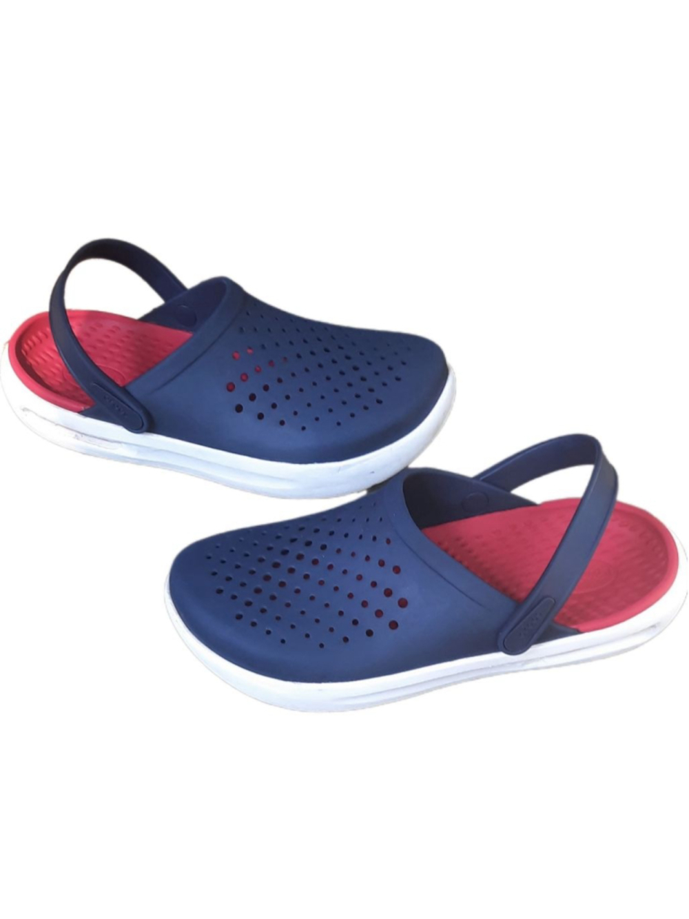 Crocs Inmotion Clogs Men'ssize 11 Navy Blue White Red